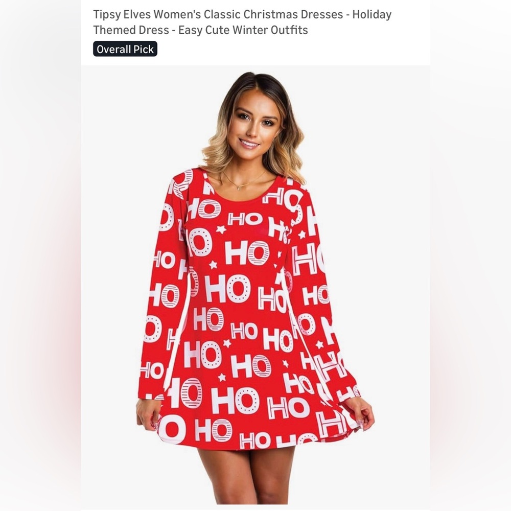 Tipsy Elves Women's Red Christmas Dress